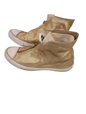 Converse CTAS Shroud Metallic Gold High Top Sneakers Zip Womens 7.5 Rare